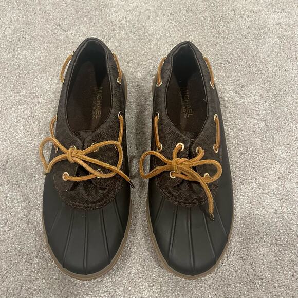 Michael Kors Women's Low Rain Duck Boot Brown Size 8 - Picture 3 of 6